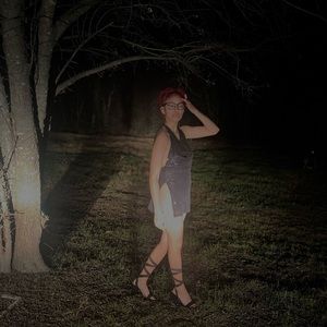 Sequin backless mini dress